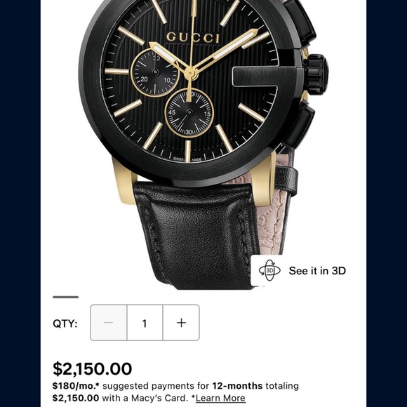 Gucci Swiss quartz movement watch MACYS HAS IT LISTED FOR $2150 - Picture 6 of 6